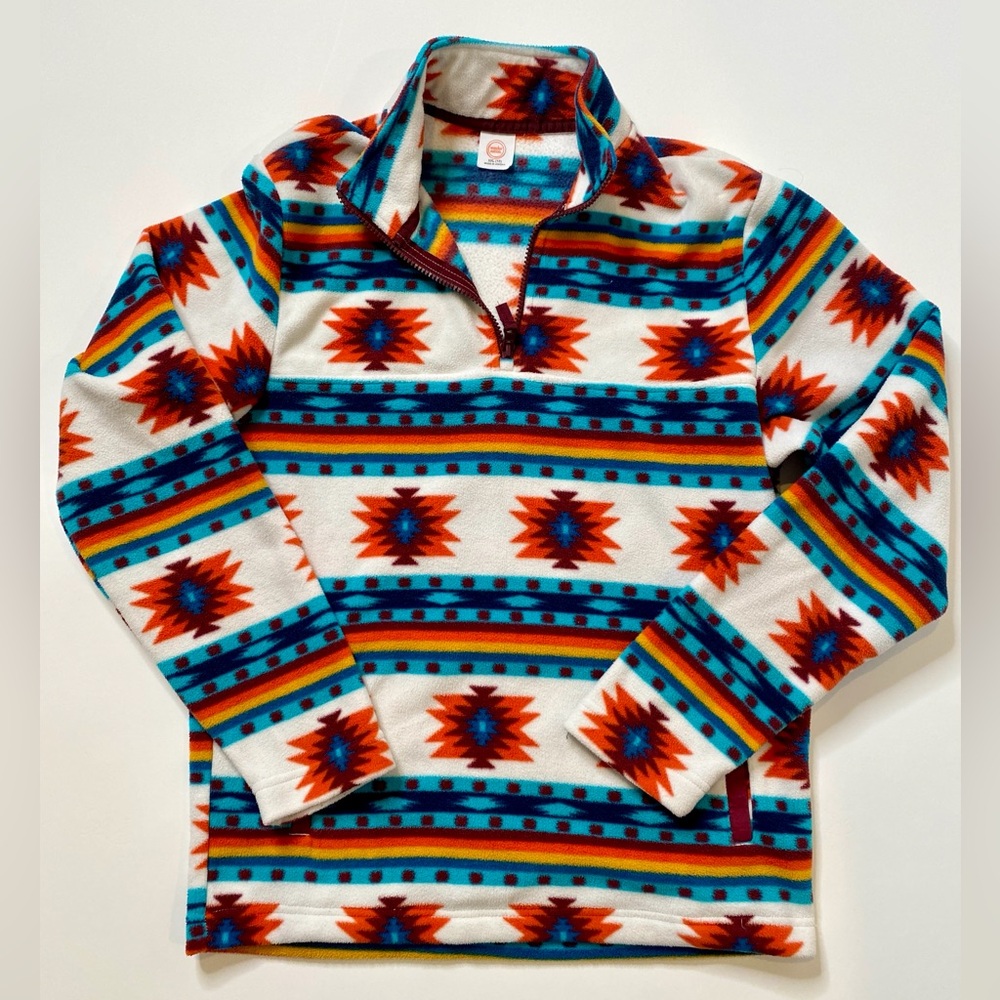 Wonder Nation Western Quarter Zip Fleece Pullover kids XXL